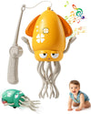 Magic Dancing Octopus Toy Smart Tentacle Explorer Wiggly Wonder Interactive Fun Octopus Crawling Dancing Automatic Obstacle Sensor Toys Crazy 8-Leg Wiggly Robotic with Music (Yellow)
