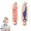 Promise Babe Wooden Animal Puzzle Toy For Toddlers 1-3, Rotating Spin Twist Blocks Set Of 2, Learning Educational Montessori Toy