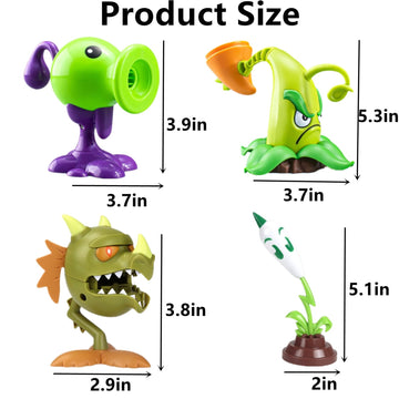 JHESAO 10PCS PVZ Toys Set Action Figures PVC Toy New Zombies Plant Toy Great Gifts for Kids and Fans Birthday and Party New