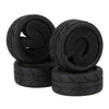 BQLZR 2.56 OD Black RC 1:10 Arrows Pattern Rubber Tyre Tire fit On Road Racing Car Pack of 4