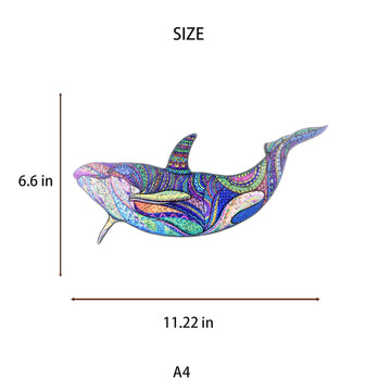 Wentufin - 150 Pieces Wooden Jigsaw Puzzles For Adults Large Size Wood Cut Puzzles Whales Wooden Jigsaw Puzzles Gift For Christm