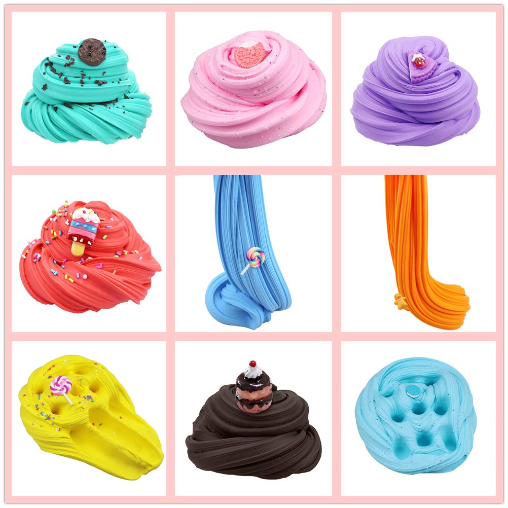 24 Pack Slime Kit, Butter Slime, Macaroon Colors Cake Donut And Fruit Party Favors Slime, Stretchy And Non-Sticky, Stress Relief Toy For Kids Partys