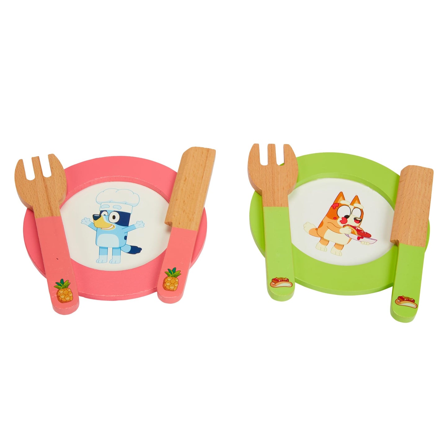 BLUEY - Wooden BBQ and Salad Set, 33-Piece Colorful Playset with Tongs and Food Pieces - Realistic Role-Play & Imaginative Fun f