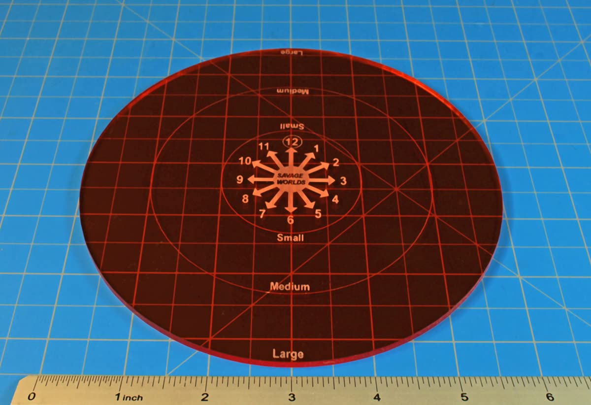 Litko Template Set | Compatible With Savage Worlds | Blast | Cone | Turn | Explosion | Area Effect (Template Set)