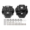 INJORA Transmission Housing with Bearings CNC Aluminum Gearbox Case Housing for 1/18 RC Crawler TRX4M Upgrade(Black)