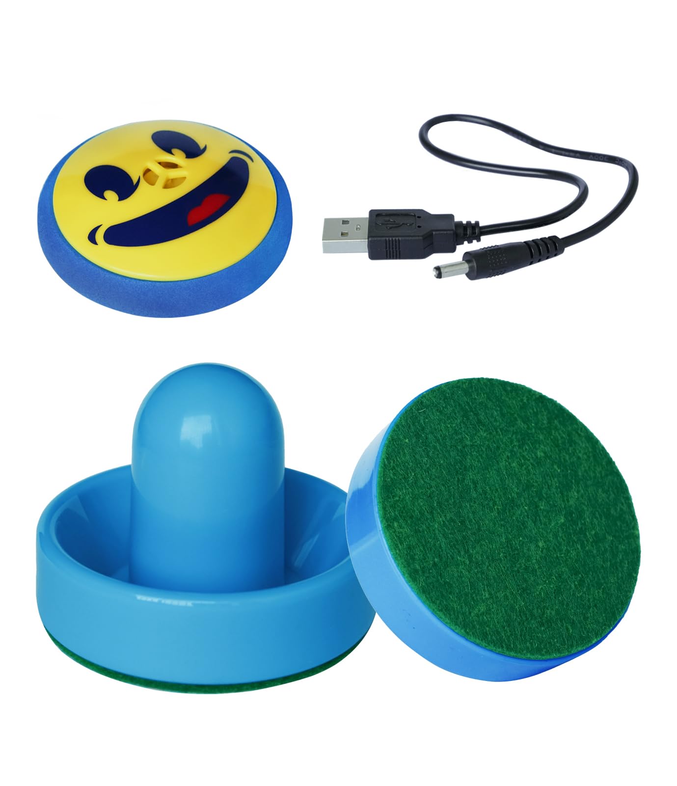 New Air Hockey Pucks And Paddles - Funny Design Air Hockey Pucks For Any Flat Surface, Include A Charging Cable And Electronic Rechargeable Air Hockey,2 Air Hocky Strikers