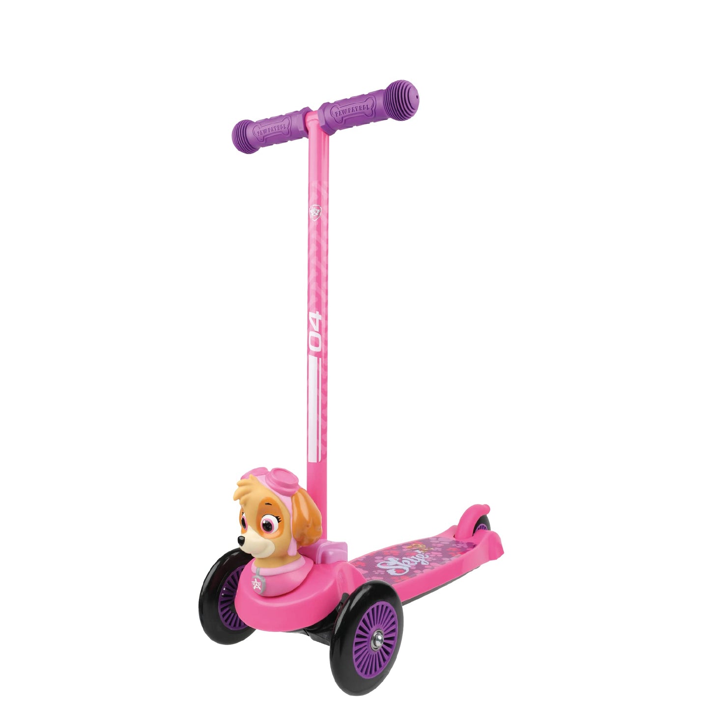 Paw Patrol Skye Self Balancing Scooter - Toddler & Kids Scooter, 3 Wheel Platform, Foot Activated Brake, 75 Lbs Weight Limit, Fo