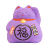 Japanese Ceramic Maneki Neko Feng Shui Fortune Lucky Cat Collectible Figurine Made In Japan, Promote Prosperity, Lavender