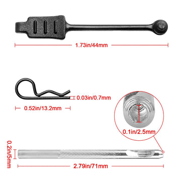 10PCS AllinRC RC Body Clips with Pull Tabs & 2.5mm Body Reamer Universal 1/24 1/28 1/36 Scale RC Clips Upgrades for Axial SCX24