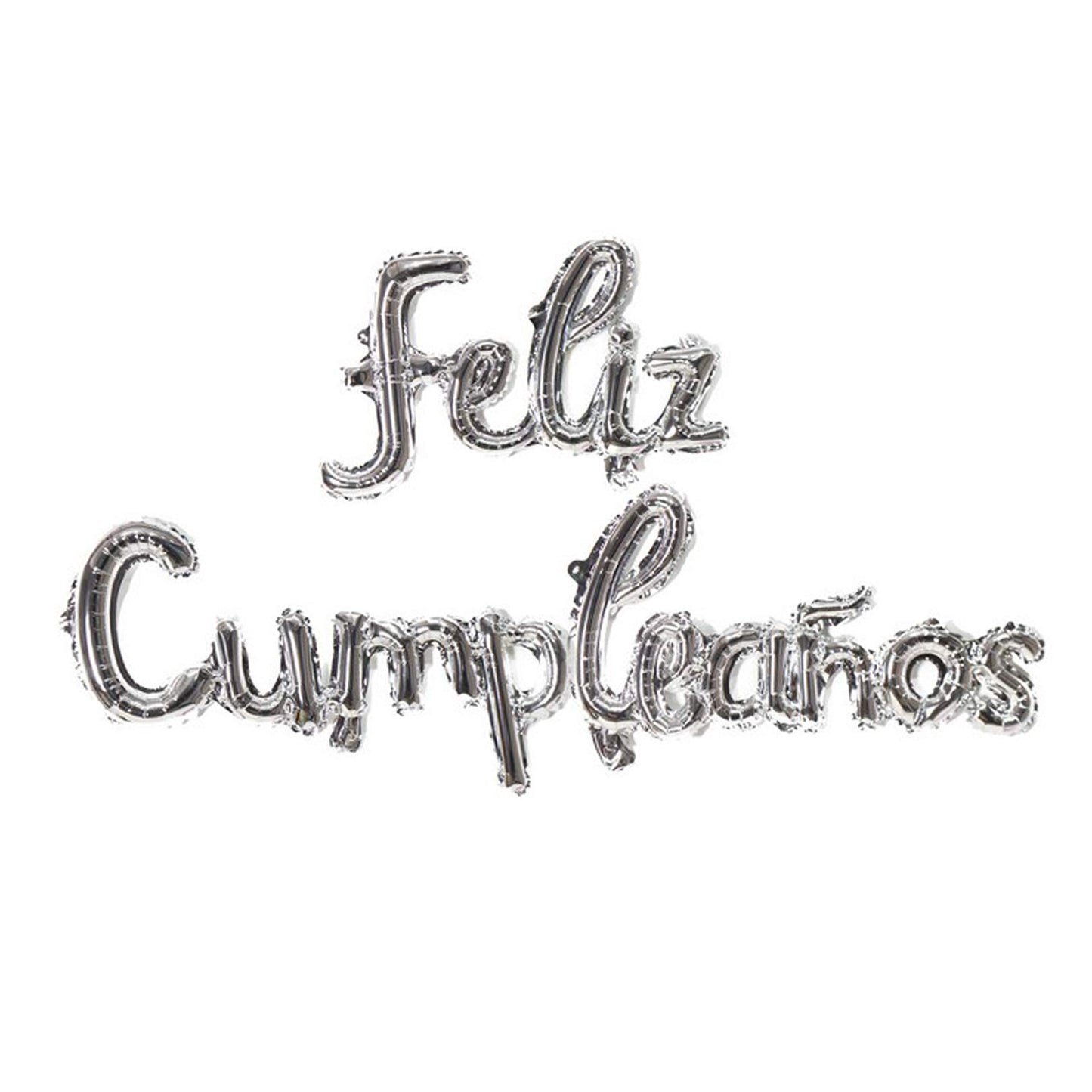Silver Feliz Cumpleanos Small Letters Conjoined Balloons Feliz Cumpleanos Balloon Happy Birthday Balloons Birthday Banner Decora