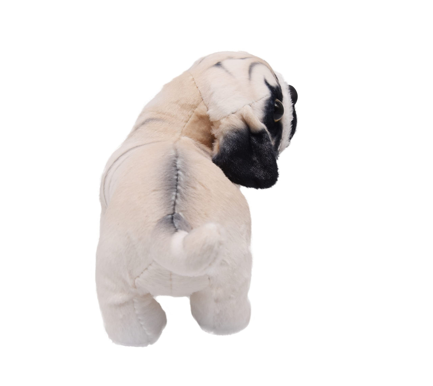 Yonlit Lifelike Pug Dog Stuffed Animal Animated Plush Puppy Toy Doll Super Realistic Dogs Act Like Real Excellent Gifts For Kids Birthday Party Dog Collection 9 Inches (Pug)