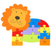 Orange Tree Toys: Lion Number Puzzle - 11 Piece Wooden Animal Shaped Puzzle, Learn Numbers 1-10, Colorful Educational Toy, Toddlers & Kids Age 1+