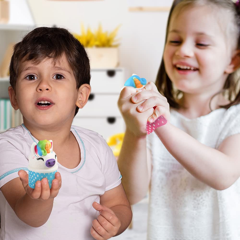 Artcreativity Squish Unicorn Ice Cream Scoop Toys For Kids, Set Of 4, Super Soft Slow Rising Squeeze Toys, Stress Relief Sensory Toys, Great Party Favors, Goody Bag Fillers For Children
