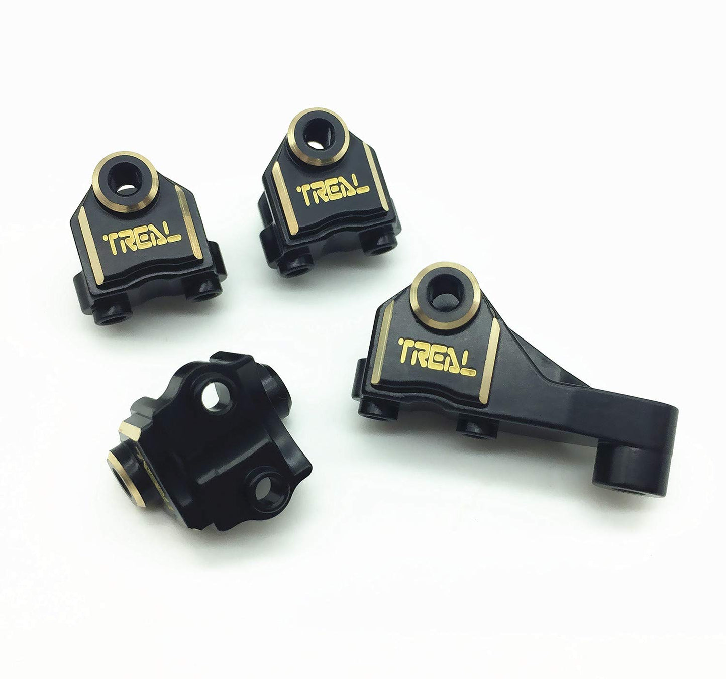 Treal Heavy Duty Brass Front Rear Axle Lower Shock Mount Compatible With Trx-4-Black