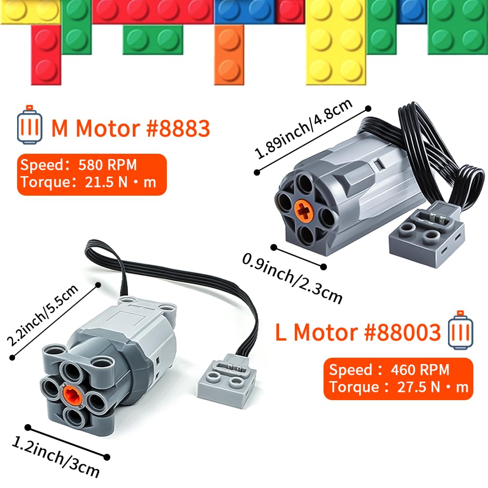 10-In-1 Motor Kit Compatible With Lego Technic, Motor Set With Powerful Motors, Advanced Control Functionality, Ultimate Compati