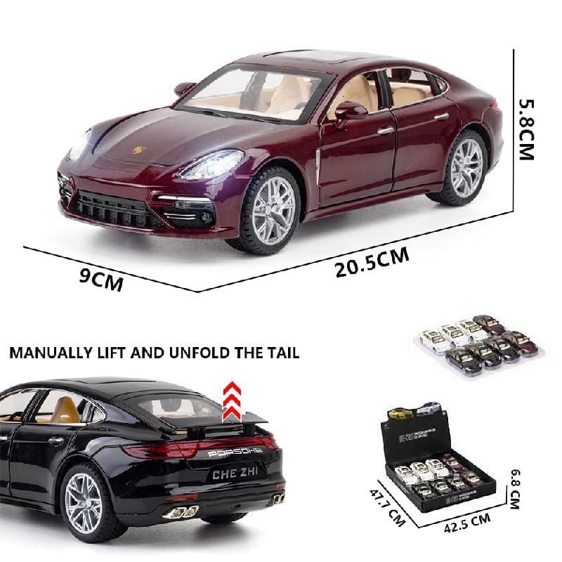 Adlon Car 4 Wheel Drive Metal Car Pull Back with Open Doors, Engine Cover, Tail with Front and Rear Light & Music Great Gift for