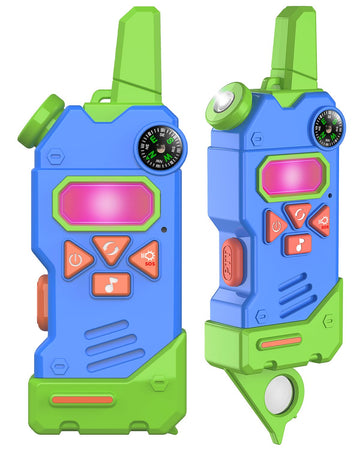 Walkie Talkies For Kids With 5 Colourful Channels,Compass Flashlight And Magnifying Glass,3 Miles Range For Outside, Camping, Hi