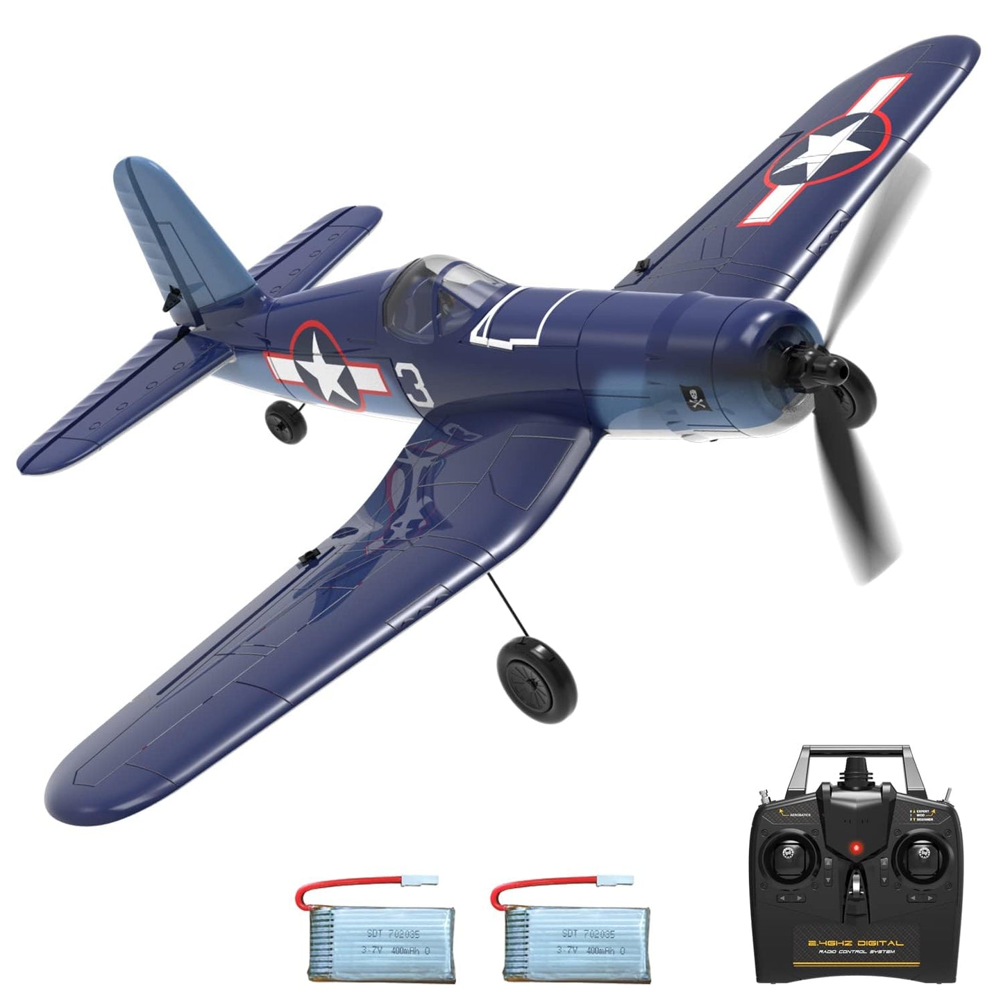 Volantexrc Rc Plane For Beginners, 4Ch Wwii Rc Airplane F4U Corsair With Aileron, 2.4Ghz Remote Control Plane With Xpilot Self R