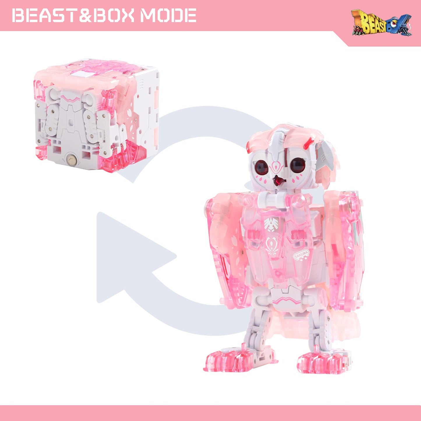 52Toys Beastbox Bb-41Rh Rhapsody, Owl Transforming Toy Action Figure Mecha Cube For Collectors Kids