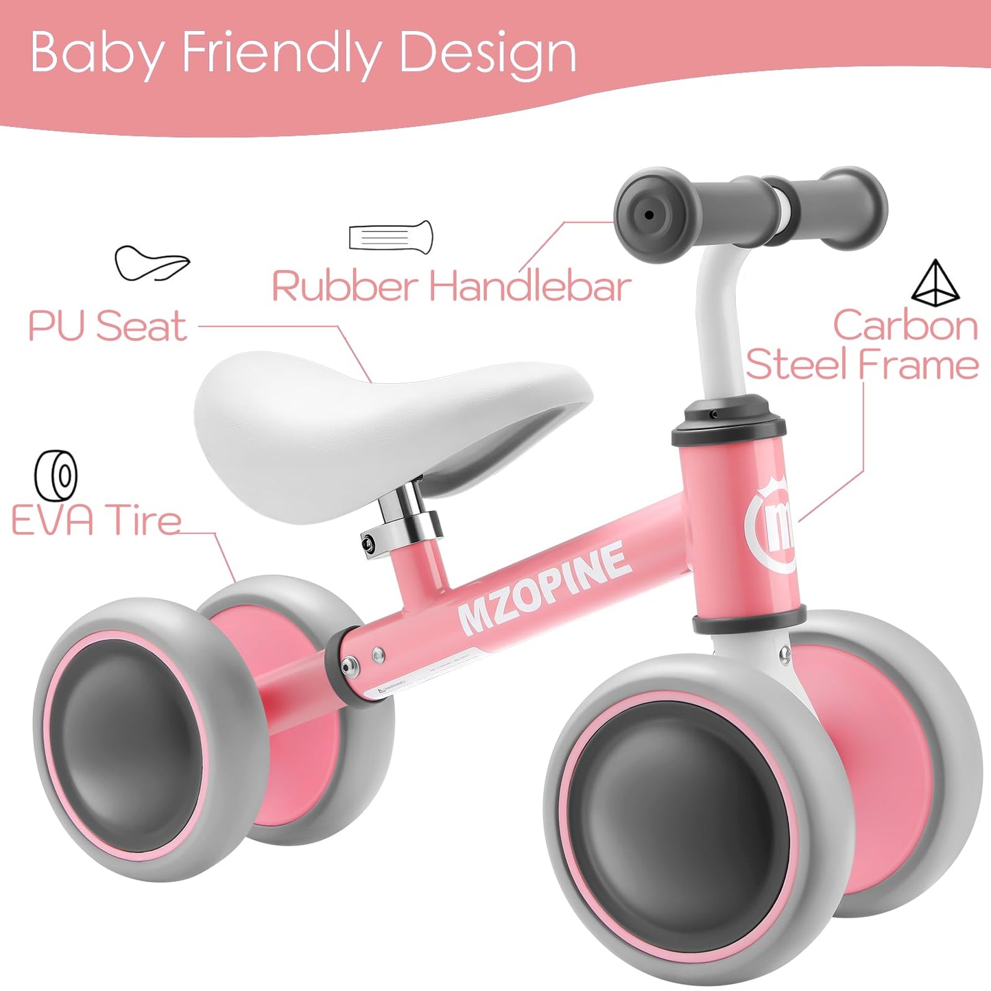 Baby Balance Bike Toddler Bike Kids Toys for 1 Year Old Boys Girls 12-24 Months Toys Kids Balance Bike Best First Birthday Gifts