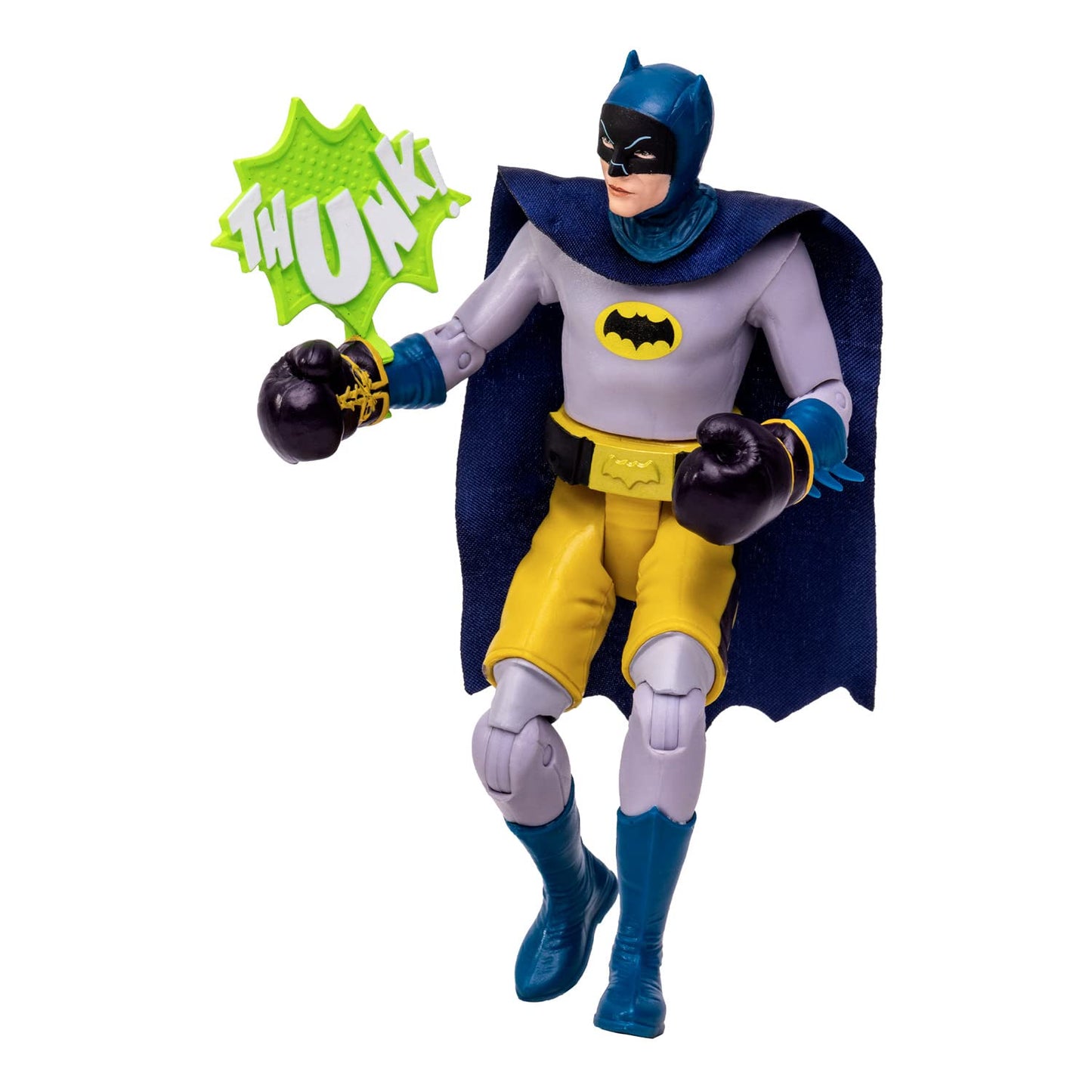 Mcfarlane Toys, Dc Multiverse, 5-Inch Dc Retro Batman Boxing Action Figure With Action Word Bubbles, Collectible Dc Retro 1960'S