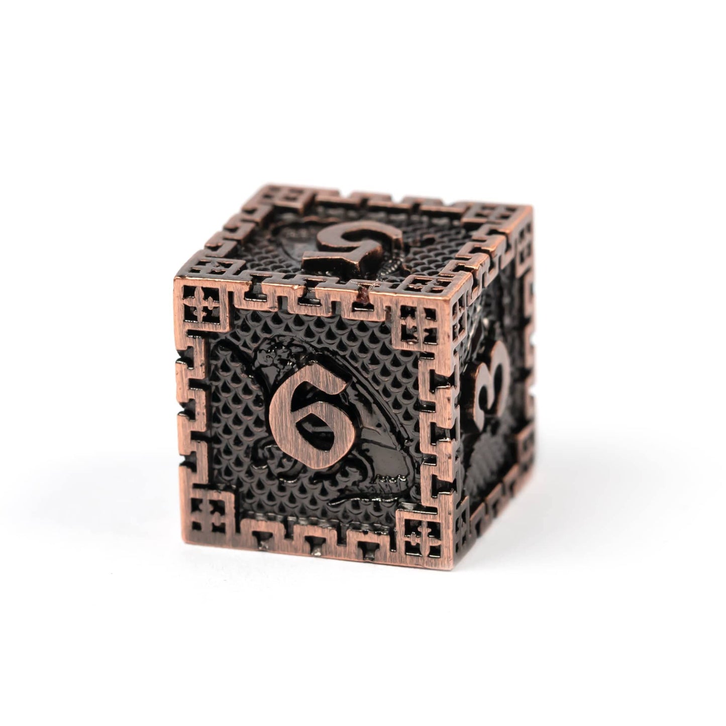 Udixi 7-Die Metal Dice Set, Polyhedral Dnd Dice Set Dragon D&D Dice For Dungeons And Dragons Role Playing Game And Other Tableto
