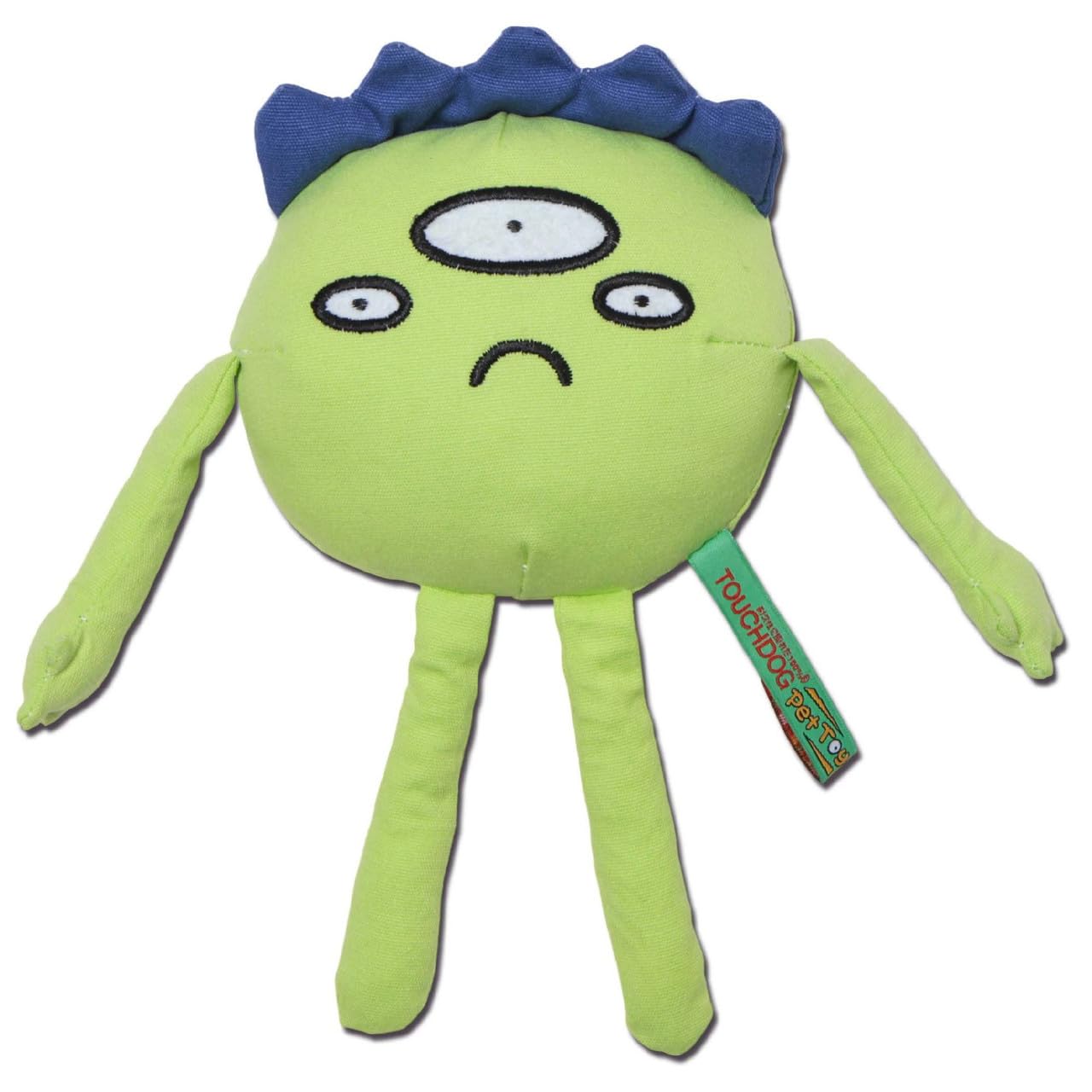Touchdog Cartoon Alien Monster Plush Dog Toy , One Size, Blue