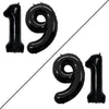 Goer Number 19 Balloons For 19Th Birthday Sweet 19 Party Decorations,42 Inch Jumbo Foil Helium 91 Balloons For 91St Birthday Party Decoration (Black)