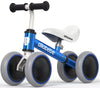 Baby Balance Bike For 1 Year Old, Toddler First Balance Bike, No Pedal Infant 4 Wheels Baby Walker First Birthday Gift, Mini Bik