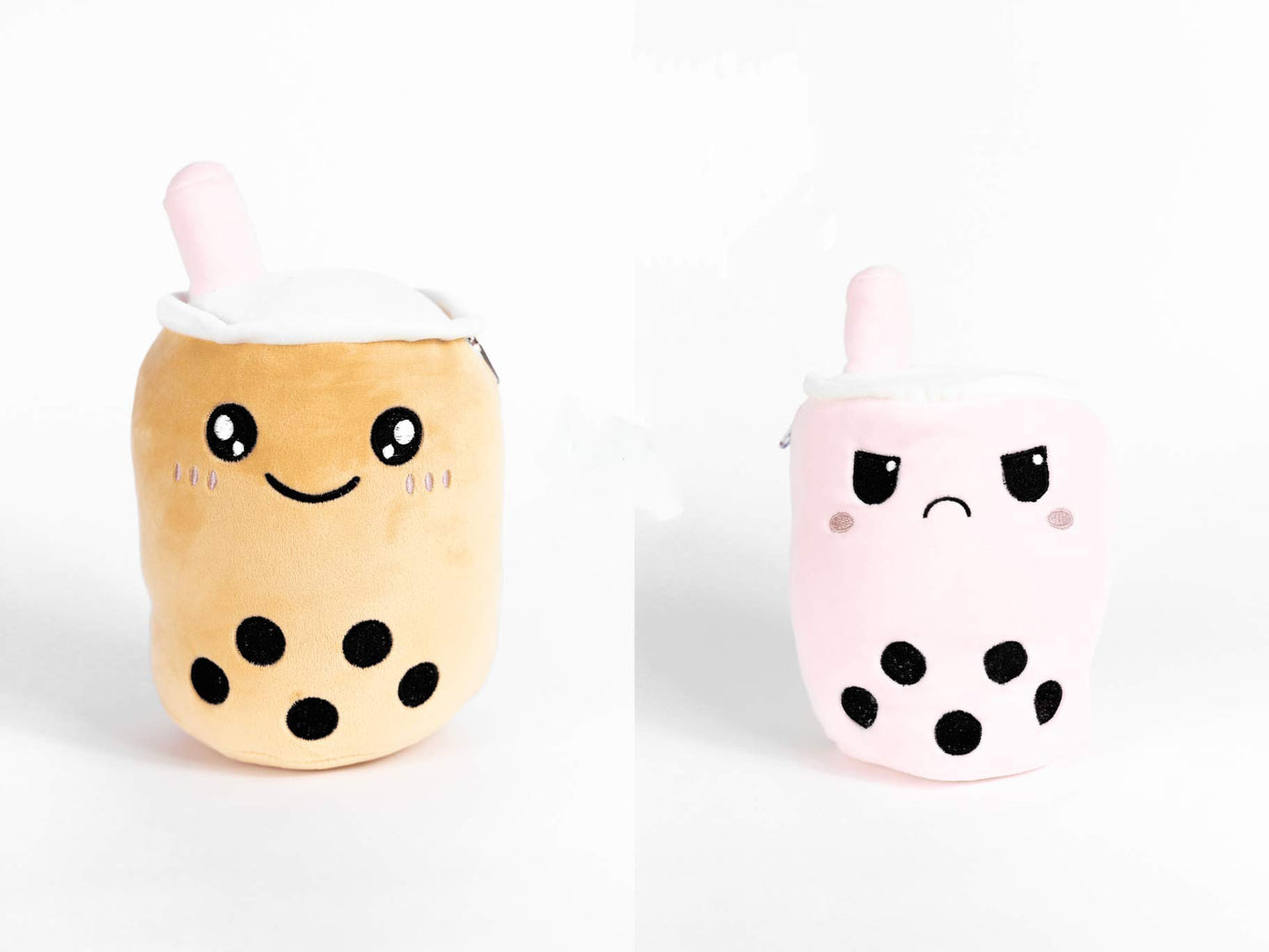 The Original Boba Tea Reversible Boba Plush - Happy To Mad (Reversible Boba Plushie)