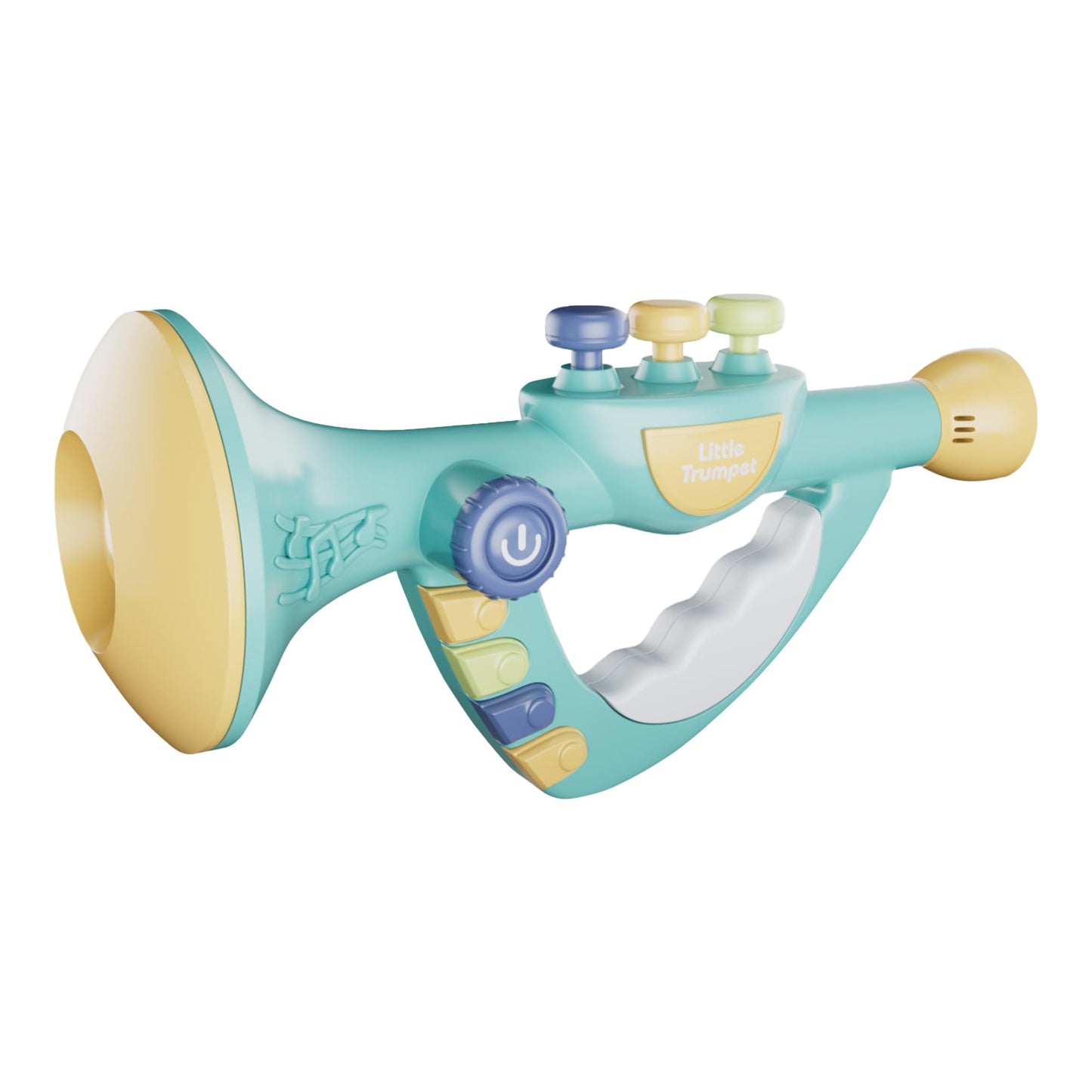 Contixo Kt2 Toddler Music Toys - Little Trumpet Toy, Baby Educational Toys, Kids Musical Instruments For Practice, Mini Trumpet With Light Effects, Adjustable Volume, Multiple Rhythms, Blue
