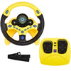 RedCrab Kids Steering Wheel Toy with Brake & Gas Pedals, Yellow, Plastic, Educational Light & Music, Model: Volant Jouet Enfant