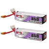 GAONENG 2pcs GNB LiPo Battery 850mAh 3S 11.4V HV 60C 120C Long Range XT30 Connector Long Type for Cinewhoop Mini Micro FPV Frees