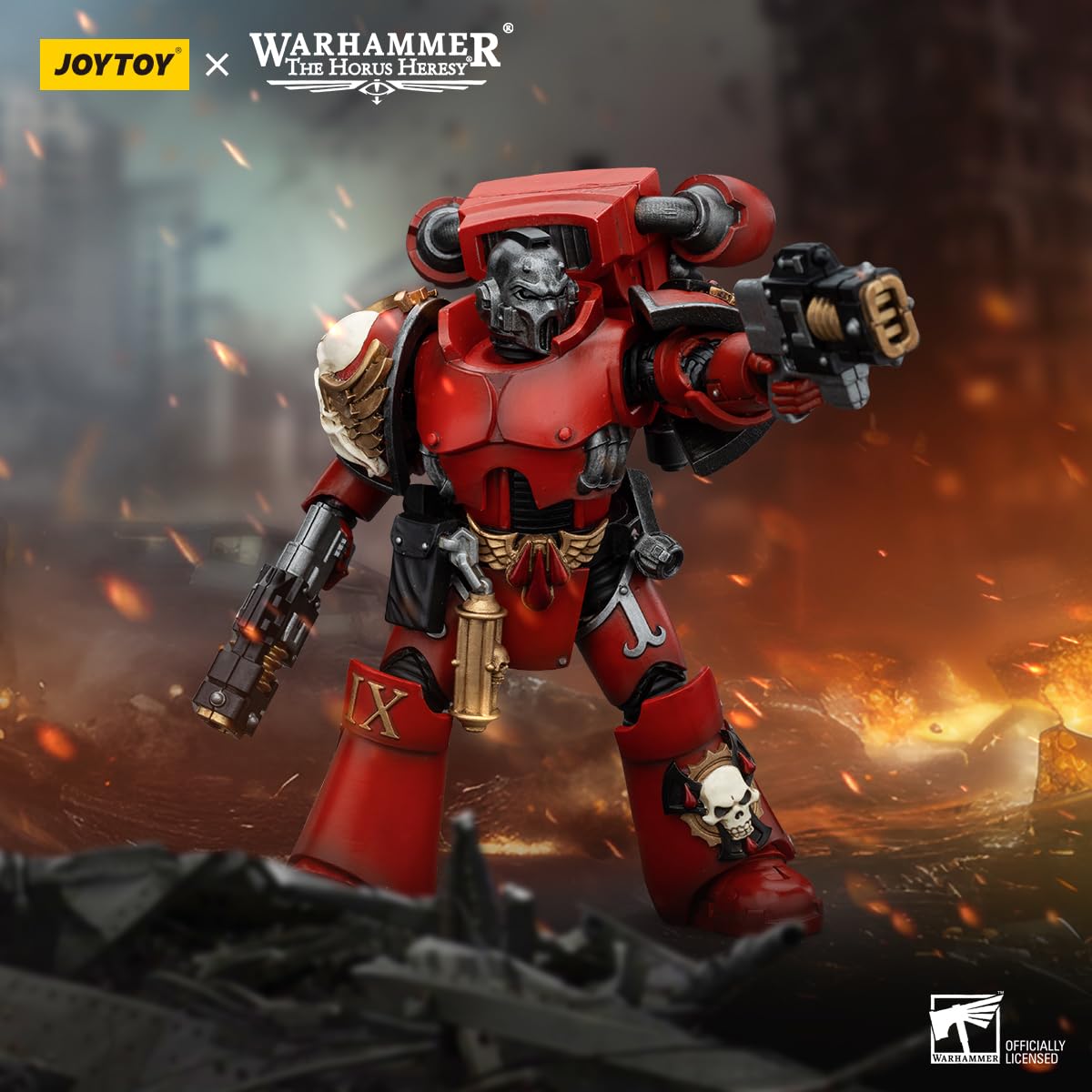 Beerise Joytoy 1/18 Action Figures - Warhammer The Horus Heresy Blood Angels Angel'S Tears Squad Erelim With Volkite Serpentas -