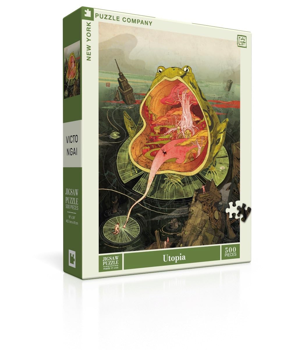 New York Puzzle Company - Victo Ngai Utopia - 500 Piece Jigsaw Puzzle for Adults by Victo Ngai