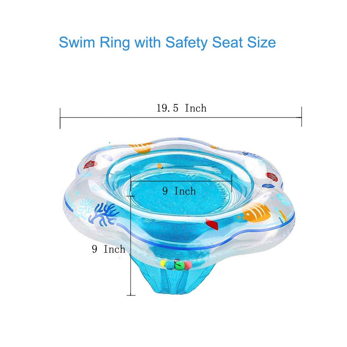 Baby Swimming Float Ring, Pool Swim Ring With Safety Seat For Baby Age 12-48 Month, Double Airbag, Suitable Baby Swim, Bath Or S