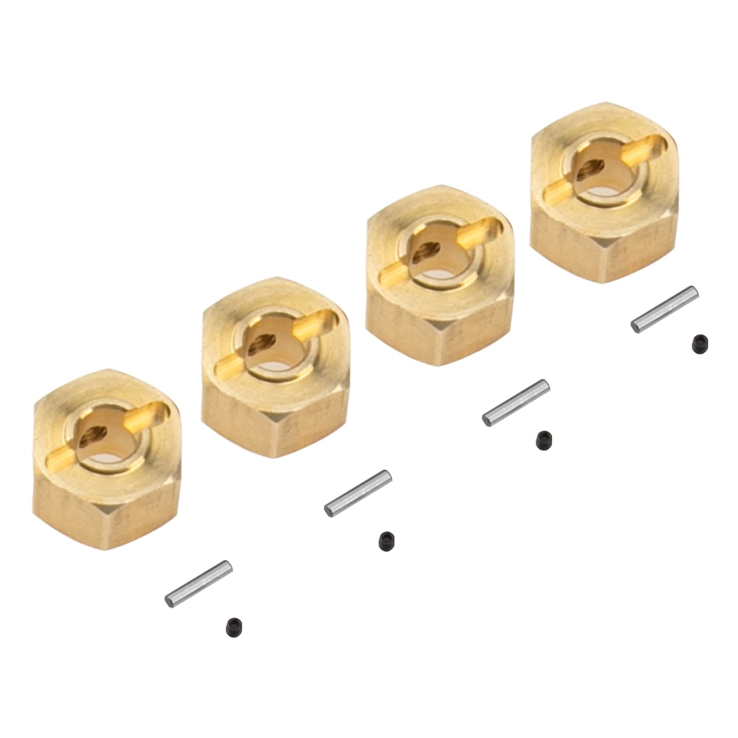 ShareGoo Brass 12mm Hex Wheel Hub Wheel Drive Hex Adapter Compatible with Axial SCX10 Wraith 90027 90046 Tamiya CC01 D90 Redcat
