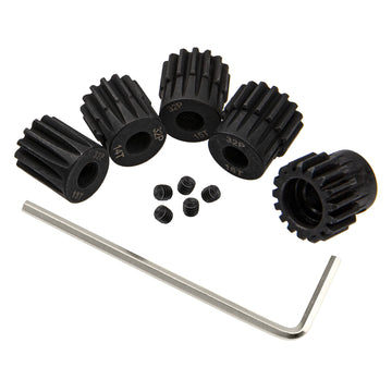 5Pack Sharegoo Steel 32P 5Mm Pinion Gear Sets 13T 14T 15T 16T 17T Fit 5Mm Shaft Compatible With Hpi Kyosho Losi Axial Traxxas Ta