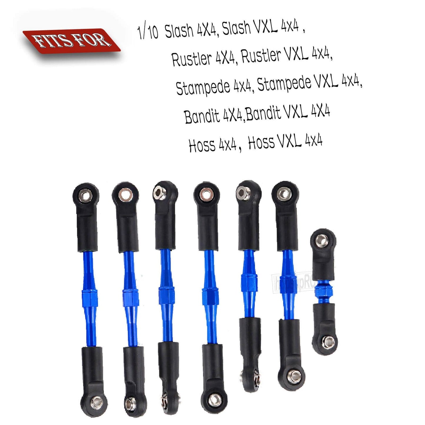 HopsupRC Adjustable Turnbuckles Upgrades Part for 1/10 Slash/Rustler/Stampede/Bandit VXL 4WD, Adjustable Turnbuckles Camber Link