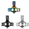 CHEETOP Precision Metal Spinning Top Long Lasting Spin Time and Perfect Balance Skilled mature-themed Easily Exceed 10 Mins Portable Stainless Steel EDC Desktop Toys (3PCS M Black+Silver+Iridescent)