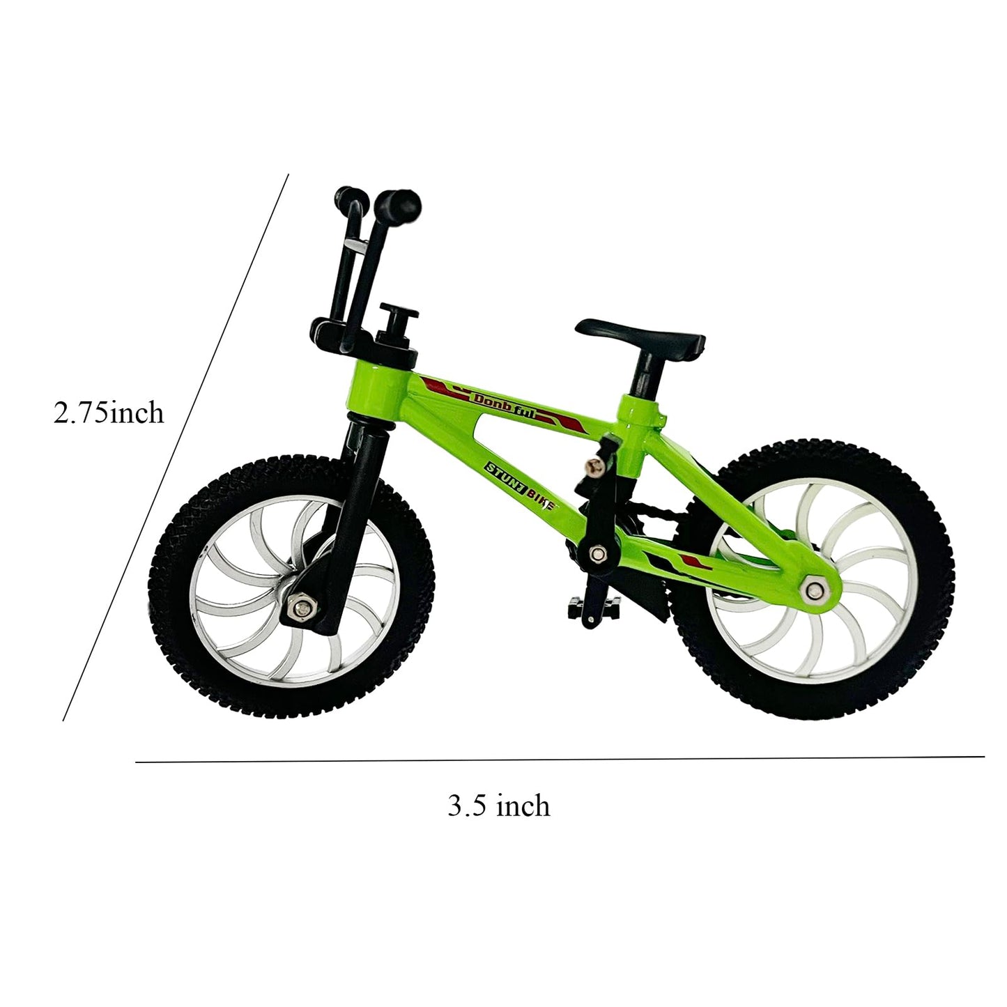 Metal Finger Bike Mountain Bike Toys Functional Kids Finger Bicycle Mini Finger Bmx Set Gift For Kid (Green)
