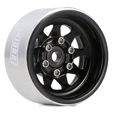 INJORA 1.0 Beadlock Wheel Stamped Steel Beadlock Deep Dish 1.0'' Wheels for 1/18 TRX4M Axial AX24 SCX24 Gladiator Deadbolt Bronc