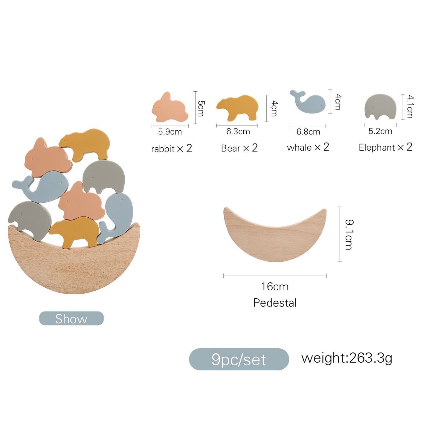 Youuys Baby Stacking Montessori Toys For Toddlers Balance Silicone Stacking Block Toys For Fine Motor Skills For Boys Girls Gift