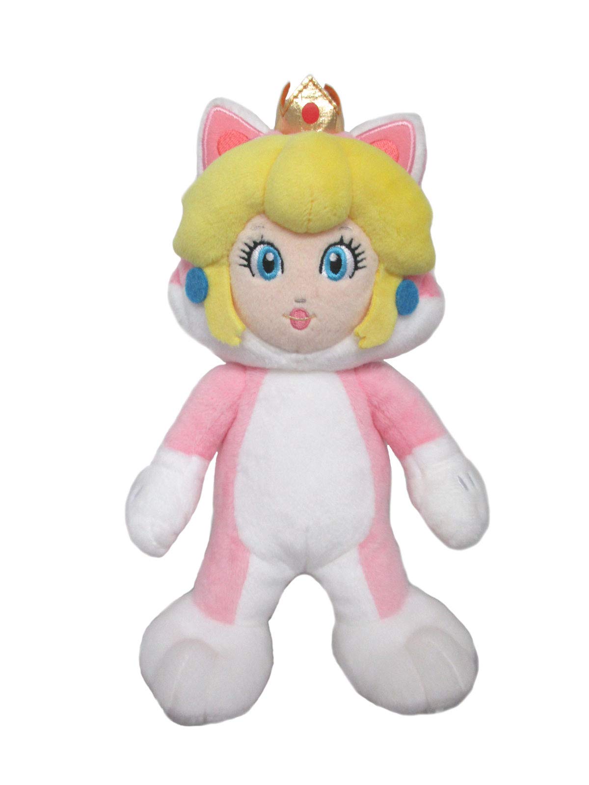 Sanei Super Mario 3D World Neko Cat Princess Peach 9' Plush Doll