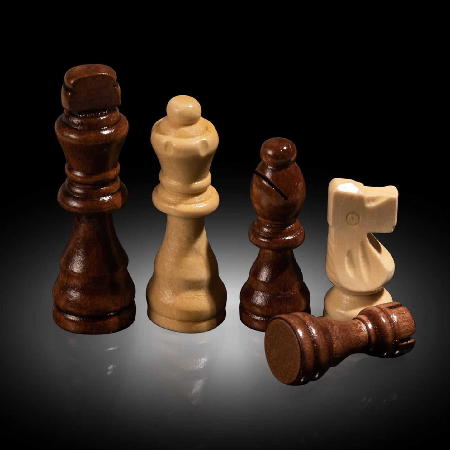 Chess Set Board Games For Adults: Handmade Walnut Wooden 15' 2 Extra Queens Folding Portable Travel Gift Idea Pieces Storage Bags Instructions