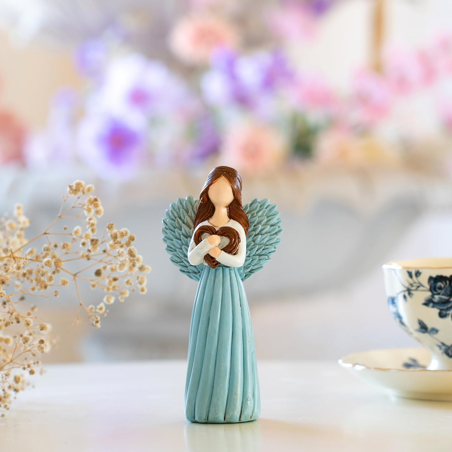 DEWLULU Remembrance Angel Figurines,Sympathy Gifts for Loss of Loved one,Grief Gifts for Women,Memorial Gifts to Hold Each one S