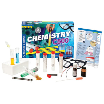 Thames & Kosmos Chemistry Chem C500 Science Kit with 28 Guided Experiments 48 Page Science Guide Parents Choice Silver Award Win