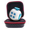 Pilpoc Thefube Fidget Cube - 6 Sided Toy For Adults And Kids - Stress Relief & Focus - Audible/Silent With Carry Case (Pearl-Sap