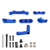 Rcawd Aluminum Steering Servo Set For 1/10 Losi Baja Rey, Losi Rock Rey Upgrades, Servo Mount Parts For # Los231008 Blue