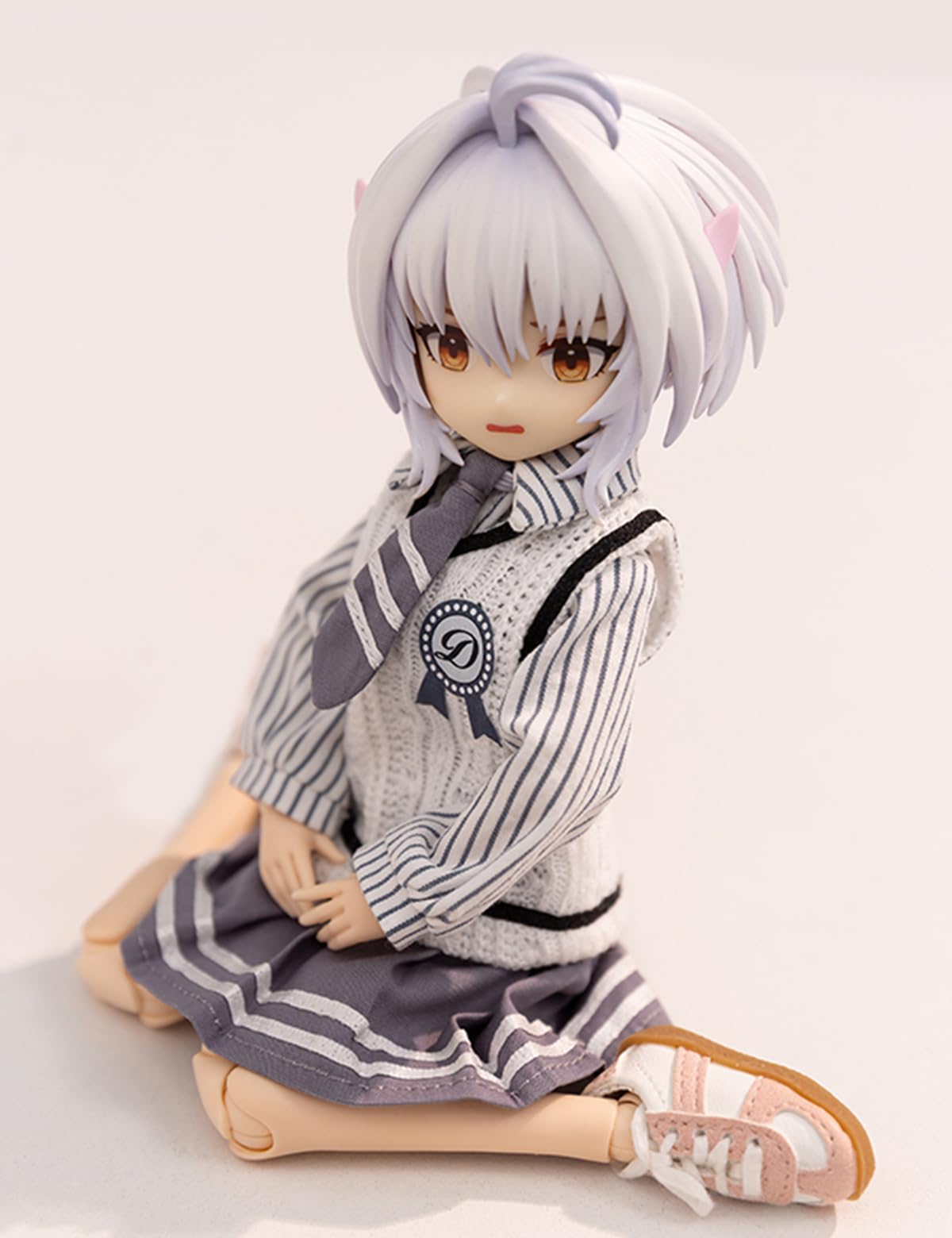 Ymy Ob22 Ob24 Doll Clothes Shirt Tie Waistcoat Dress Girls Uniform Set Bjd Doll Body Clothes Blythe (Blue)